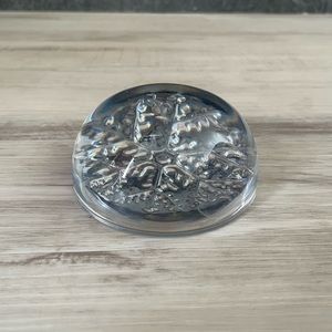 Glass Snowflake Paperweight
